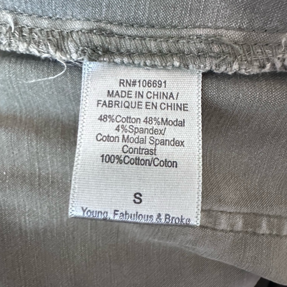 Young Fabulous & Broke YFB Harrison Cargo Pant in Reed Pigment Green - Size Sm - Picture 9 of 10